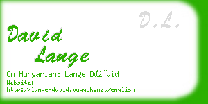 david lange business card